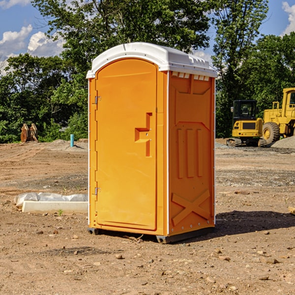 how often are the portable restrooms cleaned and serviced during a rental period in Linntown